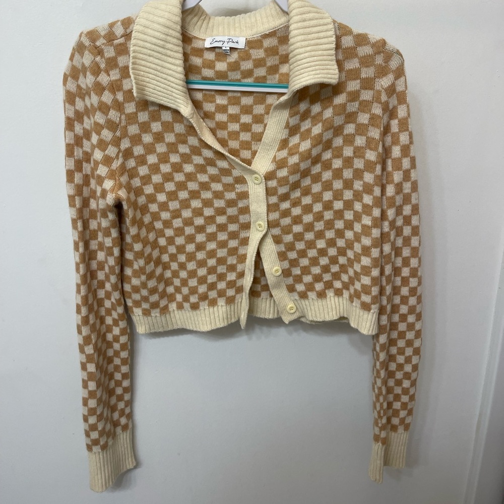 Soft checkered sweater